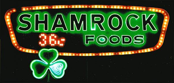 Shamrock Foods sign before