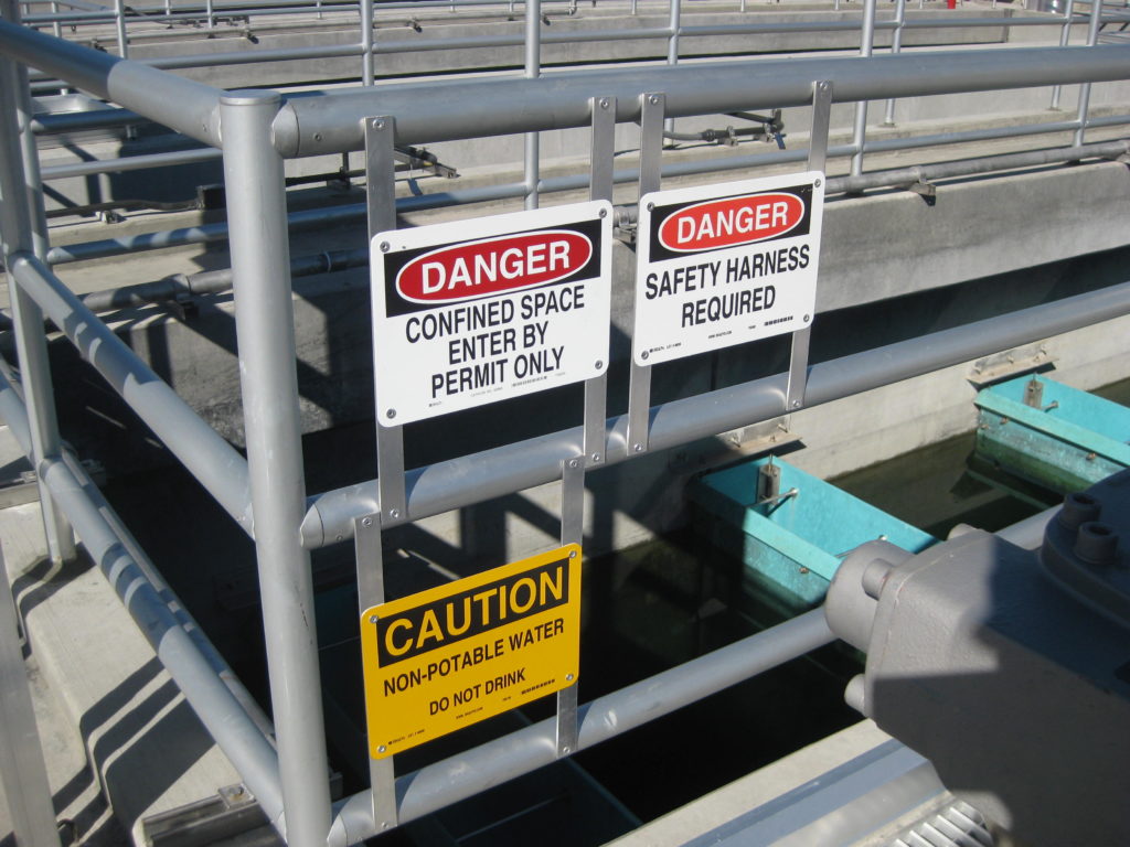 metal danger signs for example only